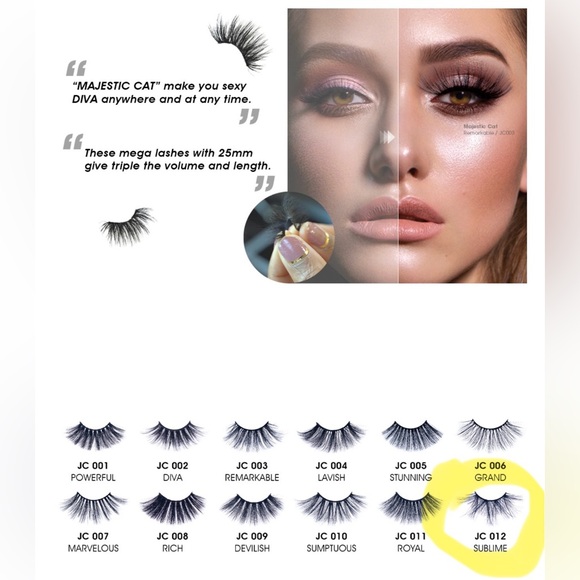 Cattitude 3D Lash Majestic Cat XL– Diva 25mm 3D Lashes Triple Volume Reusable - Picture 5 of 8